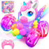 Zmpolir Unicorn RC Cars for Girl Toys with Glowling Crystal Wings &Eyes Lights,360Rotation