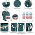 Fwkekye Backpack, Baby Diaper Bag Baby Bags for Boy Girl, New Mom Gifts for Women, Large Capacity, USB Port,Green