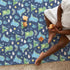 Dinosaur Rainbow Baby Blanket, Cartoon Dino Sun Stars Cactus Mountain, Soft Flannel Receiving Blanket 30x40