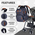 Nestlys Backpack 26-32L Expandable Diaper Bag for Baby Boy & Girl Large Capacity Travel Diaper Bag with Insulated