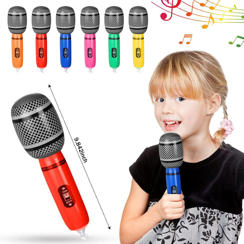 37 Set, 12 36 Inch 12 12 80s Pcs Inflatable Rock Star Instrument Blow up Guitar Inflatable Microphone Bass with a Pump