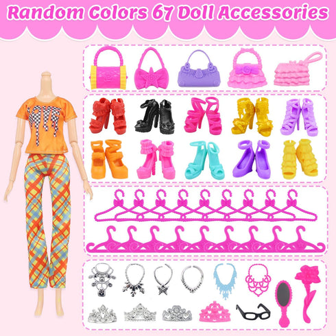 101 Package, 5 2 2 2 67 11.5 inch 3-10 ZITA ELEMENT Pcs Doll Clothes and Accessories Ramdom Style Gift Box Wedding