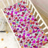 Pigsaly 27x39 Inch Crib Sheets Colorful Hearts Flowers Valentines Day Baby Sheet for Standard Crib Mattress Boys Girls