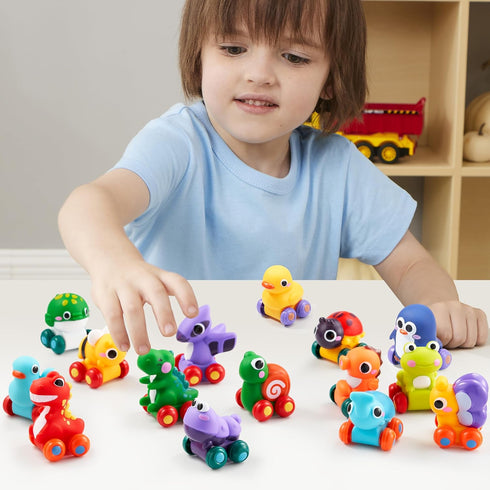 Set, Summer JOYIN Animal Cartoon Cars, Soft Rubber Toy Car Mini Vehicles, Bath Toy Car for Toddlers, Gift for Boys