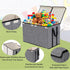 26.8"x13.8"x16"(Grey) YOLOXO Large Kids Toy Box Chest Storage organizer with Double Flip-Top Lid - Collapsible Sturdy