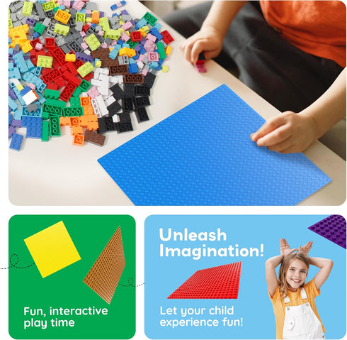 10 Pack 10"x10" Set 3+ PBS01 PicassoTiles Brick Baseplate Classic Building Block Foundation Kit Platform Multi Color