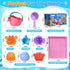 9 1-3, 2-4 3 1 2 3 PCS Baby Bath Toys for Kids Ages Mold Free Toddler Bath Toys for with No Hole Squeezing Marine