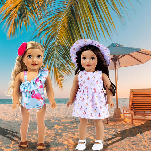 ebuddy 10 Set 18 Inch Doll Clothes and Accessories - Fashion Doll Clothes Fit for 18 inch Girl Doll