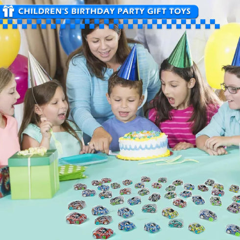 36Pcs Mini Pull Back Cars Set for Toddlers, Pull Back Racing Vehicles, Classroom Prizes, Easter Birthday Gift
