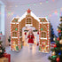 Bucherry 7 Pcs Gingerbread Playhouse Christmas Gingerbread House Decorations Christmas Cardboard Castle