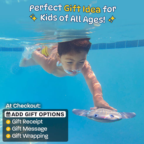 Swimming 5 6 7 8 9 10 Pool Toys for Kids: Stingray Pool Torpedo Swim Toy - Self Propelled Water Toy Glides Underwater