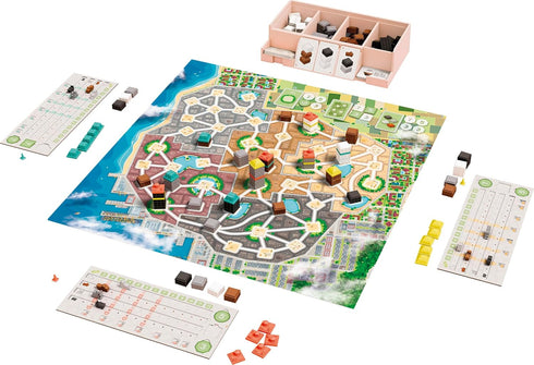 8+, 2-4 30 Monolith Board Games: Tower Up - City Building Board Game, Competitive Strategy, Urban Construction