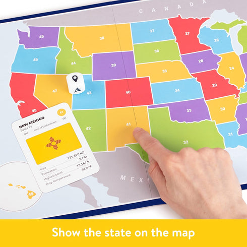 50 The States Game - US Geography Board Game - Educational Game for Kids & Adults - Fun Learning for Teenage Boys