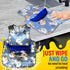 Plastic bib. Easiest bib to clean ever. No washer/dryer or scrubbing needed. 1T-3T