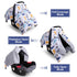 Rquite Baby Car Seat Cover, Carseat Covers Baby Boy, Minky Infant Car Seat Cover Winter, Peekaboo Opening Car Seat