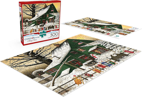 Buffalo Games Charles Wysocki Cocoa Break at the Copperfields - 500 Piece Jigsaw Puzzle for Adults, Finished Size 21.25