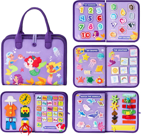 3 3rd 8 1 3 hahaland Busy Board Montessori Toys - Year Old Girl Gifts Bithday Gift Ideas - in Preschool Learning