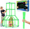 Fun Forts Glow Fort Building Kit for Kids - 81 Pack Glow in The Dark STEM Building Toys for Indoor Outdoor Play