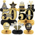9 Pieces 50th Birthday Decoration, Cheers to 50 Years Honeycomb Table Topper for Men and Women