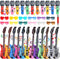 36 Pcs Inflatable Rock Star Toy Set Include 12 Inflatable Guitars 12