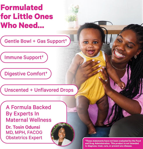 1 oz, 2 Pink Stork Baby Probiotic Drops, Newborn, Infant & Toddler Probiotics to Help Aid Digestion and Constipation