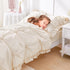 Sets 4-Piece Set Wowelife Toddler Bedding for Girls, Beige Toddler Bed Floral Ruffles Boho Bohemian Jacquard Includes