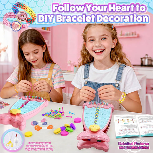 2-in-1 8-12, 6 7 8 9 10 11 12 Friendship Bracelet Making Kit, Arts and Crafts for Girls Ages Jewelry Making KitDIY