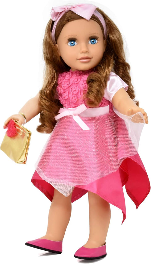 Gift Boutique 18 Inch Girl Doll - Fashion Doll with Fine Hair, Pink Shoes, Accessories for Girls