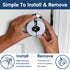 4-Pack Childproof Door Knob Covers, Easy to Install Safety Covers for Kids, Reusable, White