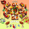 Creative City Food Building Blocks Set Imaginative Play Accessories with Pizza, Shopping
