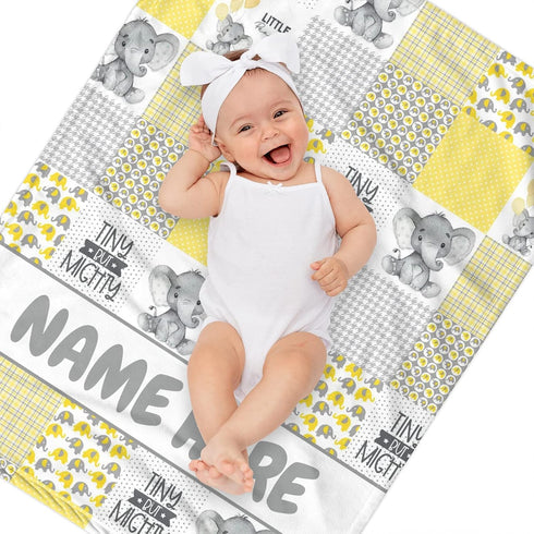 Naseagleeye Set Personalized Yellow Bedding for Baby Girls & Boys, Custom Name Crib Comforter & Fitted Sheet