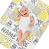 Naseagleeye Set Personalized Yellow Bedding for Baby Girls & Boys, Custom Name Crib Comforter & Fitted Sheet