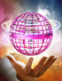 2024 360 Galaxy Ball, Upgraded Hand-Controlled Flying Orb Toy for Kids - Fly Fidget Spinner, Cosmic Globe Rotating