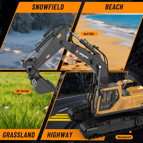 3 1 14 3-12 2.4GHz 6 7 8 9 10 kolegend in Remote Control Excavator Toy Channel RC Excavator Toy for Boys