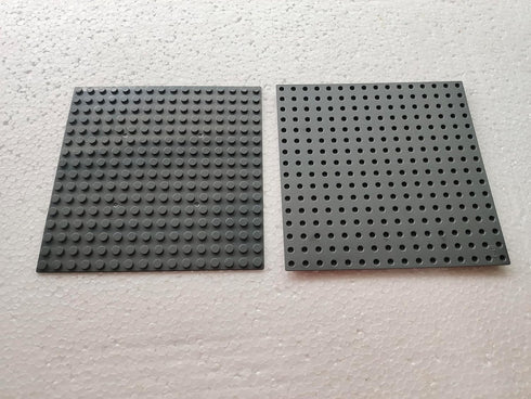 Classic Grey Plates Bulk, Dark Gray Plate 16x16, Building Base Plates Flat 5 Piece, Compatible with Lego Parts and Pieces: 16x16 Gray Plates(Color: Dark Gray)