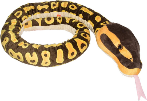 Wild Republic 54" Ball Python Snake Plush Stuffed Animal Toy, Gifts for Kids