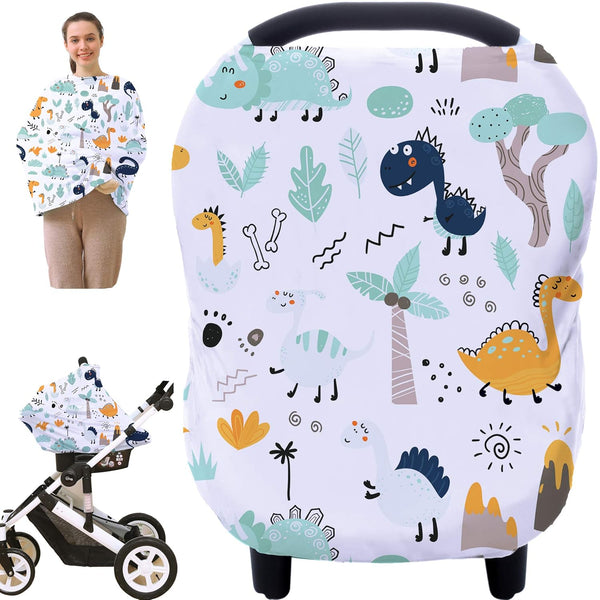 Multi-use Carseat Canopy Cover, Breathable Breastfeeding Covers, Car Seat Covers for Babies, Stroller Canopy Cover