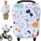 Multi-use Carseat Canopy Cover, Breathable Breastfeeding Covers, Car Seat Covers for Babies, Stroller Canopy Cover