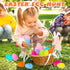 96Pcs 2.36inch 2pcs Aviski Colorful Easter Plastic Eggs for Kids Egg Hunt Basket Bag Empty Stuffers Fillers with Cute