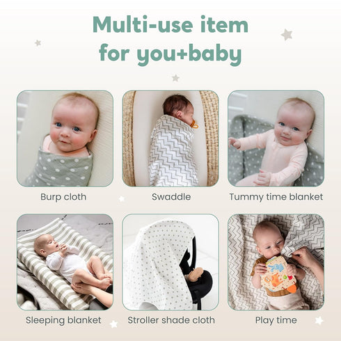 0 3 4 4 4 Pack CuddleBug Muslin Baby Swaddle Blankets for Boys and Girls to Months Size Large Feet x Feet Muslin Cotton