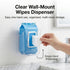 JREEPEE 2 Pcs Acrylic Bathroom Wipes Holder, No Punching Wall Mounted Flushable Wipes Dispenser for Bathroom & Kitchen
