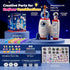 PINSHILE 3+ DIY Space Magic Balloon Craft Kit, Sticker Decorated Balloons Toy for Kids, Rocket Air Pump Fun