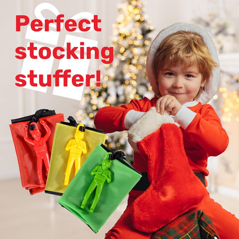 NUTTY TOYS Parachute Toys for Kids, Tangle Free Outdoor Flying Parachute Men, Best Christmas Stocking Stuffers for Ages