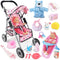 SMILESSKIDDO Baby Doll with Stroller PlaySet - 12 Inch Soft Body Dolls