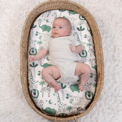 4-Pack The Peanutshell Baby Bassinet Sheets - Soft, Oval & Fitted Baby Girls or Boys Sheet, Rectangle, Fitted Covers