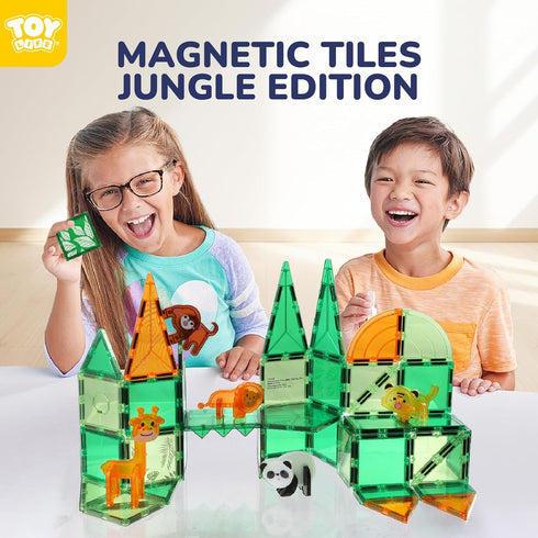 TOY Life Magnetic Tiles for Toddlers, 38 Pcs Magnetic Blocks for Kids Ages 4-8, STEM Magnet Toys for Christmas Birthday