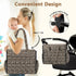 4Pcs Mommy IBFUN Diaper Bag Tote for Baby - Large Baby Bag with Waterproof Changing Pad Pacifier Case, Travel Hospital