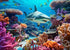 Jigsaw Puzzles for Adults 1000 Pieces, Shark with Poster Interlock Perfectly Letter