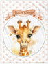 Novusopt Custom Giraffe Baby Blanket with Name Soft Plush Fleece Receiving Blanket for