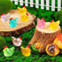 SYWHXY 64PCS 8 Luminous Mini Chicken Figurines Resin Miniature Animals, Colors Tiny Chickens Miniature Glow in The Dark